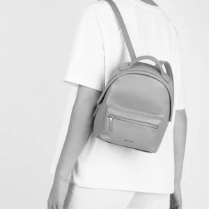 Matt & Nat Black Backpack Mini Bali Bag Rose Gold